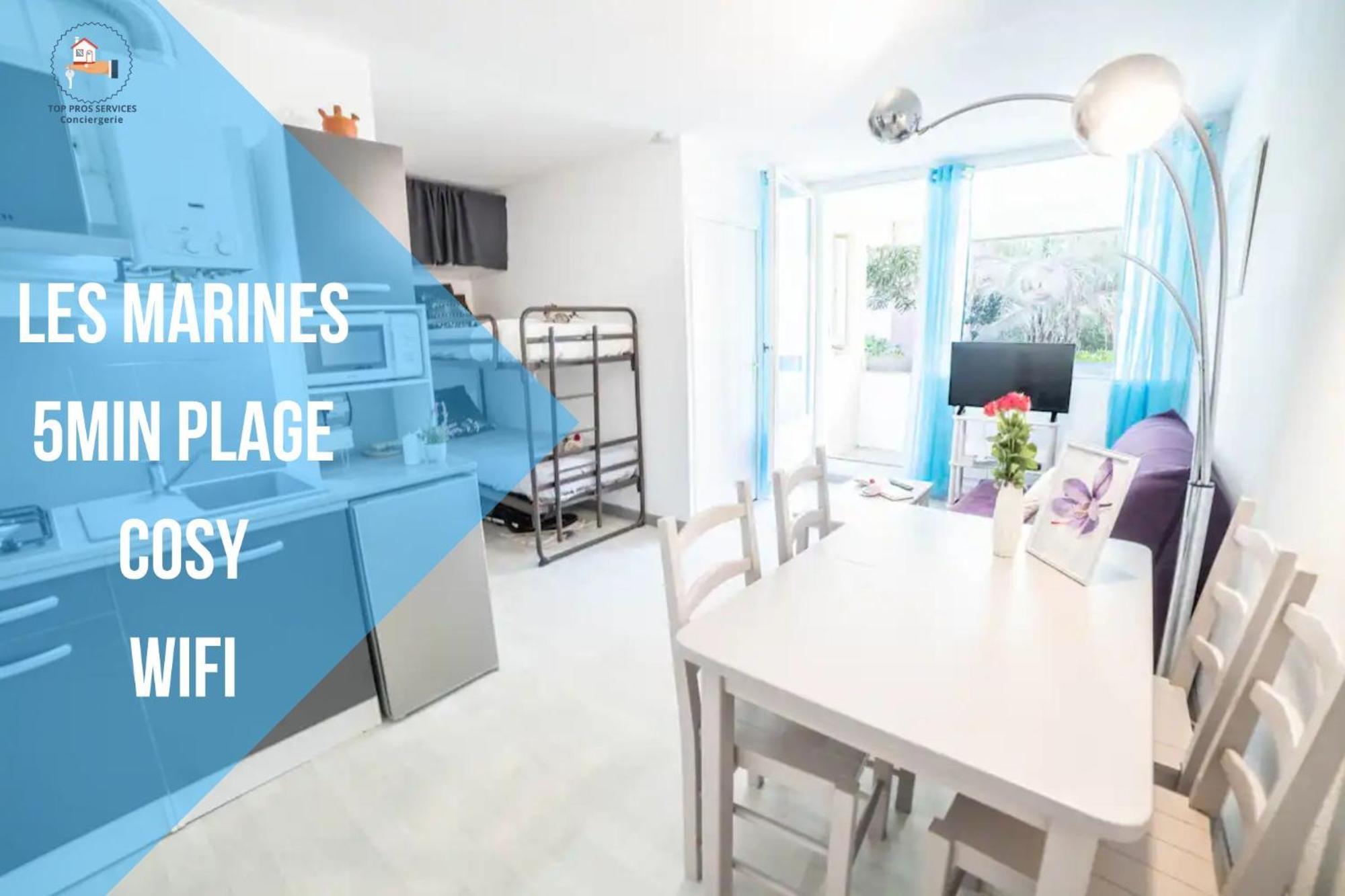 Les Marines Port 2 Min Plage Camargue- Top Pros Services Conciergerie La Grande Motte มอกิโอ ภายนอก รูปภาพ